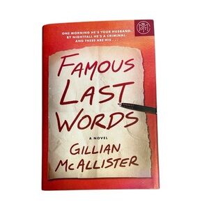 Famous Last Words Novel by Gillian McAllister 2025 Hardback